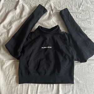 Ozone High Neck Long Sleeve Tee (BLACK)